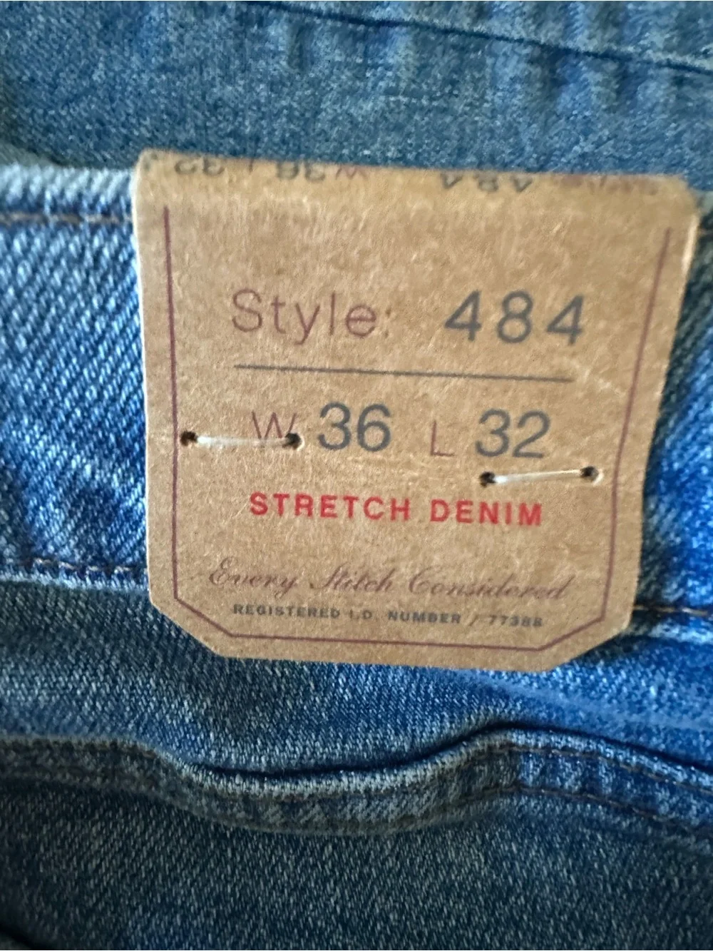 J. Crew 484 Classic Men's Blue Denim Jeans size 36 x 32 NWT